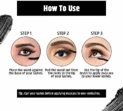Pippal Fit Skin Mascara with Sky High Eyeliner Ultra Volume Volumizing Eyeliner for Bold And Dramatic Lashes Long Lasting Waterproof 10Gm (Pack of 1)