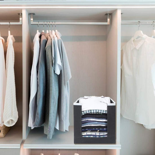 Closet Organizer-Foldable Shirts and Clothing Organizer Stackers(Pack of 1,2,3,4,6,9)