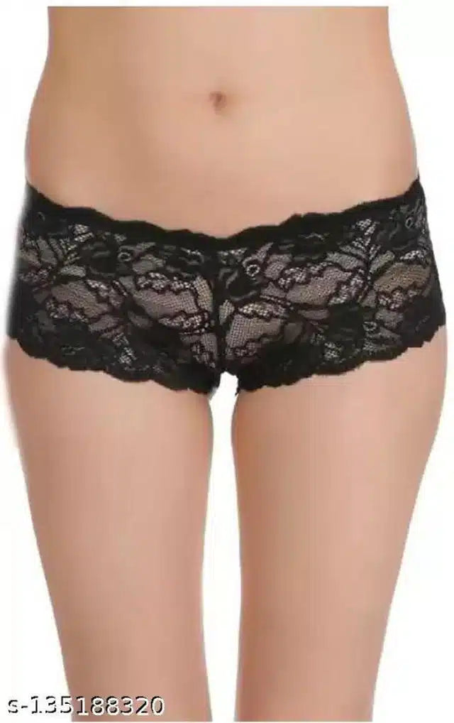 Net Briefs for Women (Black, L)