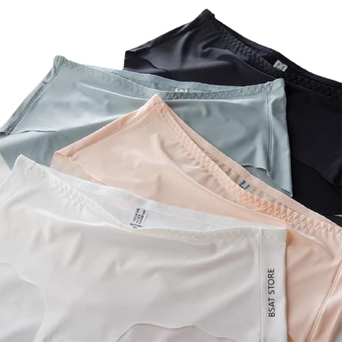 Women's Ice Silk Blend Invisible Lines No Show Hipster Panty (Pack of 4)