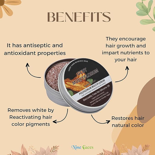 Shampoo Bar | Hair Cleansing Bar | 100% Pure, Natural Color Restoring Shampoo Bar - Revitalize, Nourish, and Shine (MULYY)