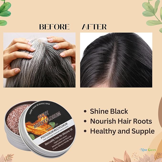 Shampoo Bar | Hair Cleansing Bar | 100% Pure, Natural Color Restoring Shampoo Bar - Revitalize, Nourish, and Shine (MULYY)