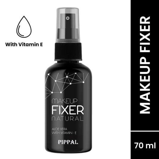 Pippal Beauty Makeup Fixer Natural Dewy Finish with Vitamin E And Aloe Vera Long-Lasting Hydrating & Refreshing Setting Spray 80ml (Pack of 1) with Fit Skin Mascara