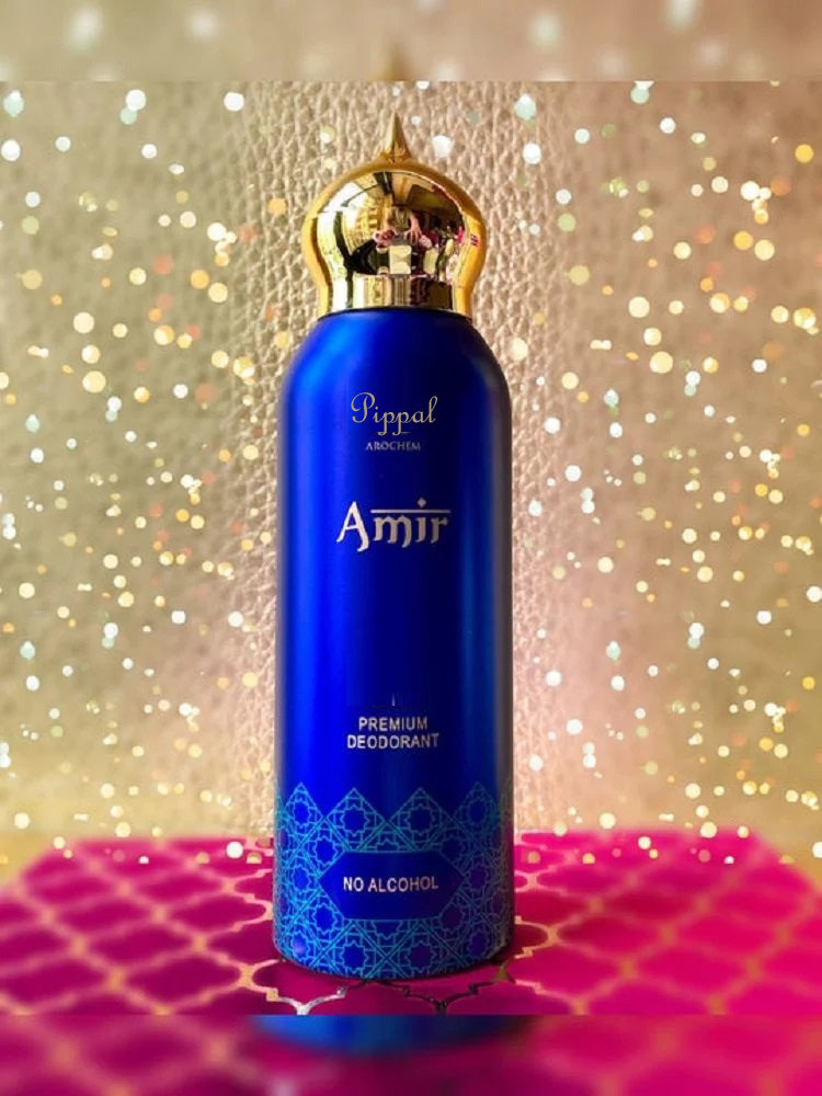 AMIR PREMIUM DEODORANT No Alcohol 200 Ml AWATIF 9 ML (Pack of 2)