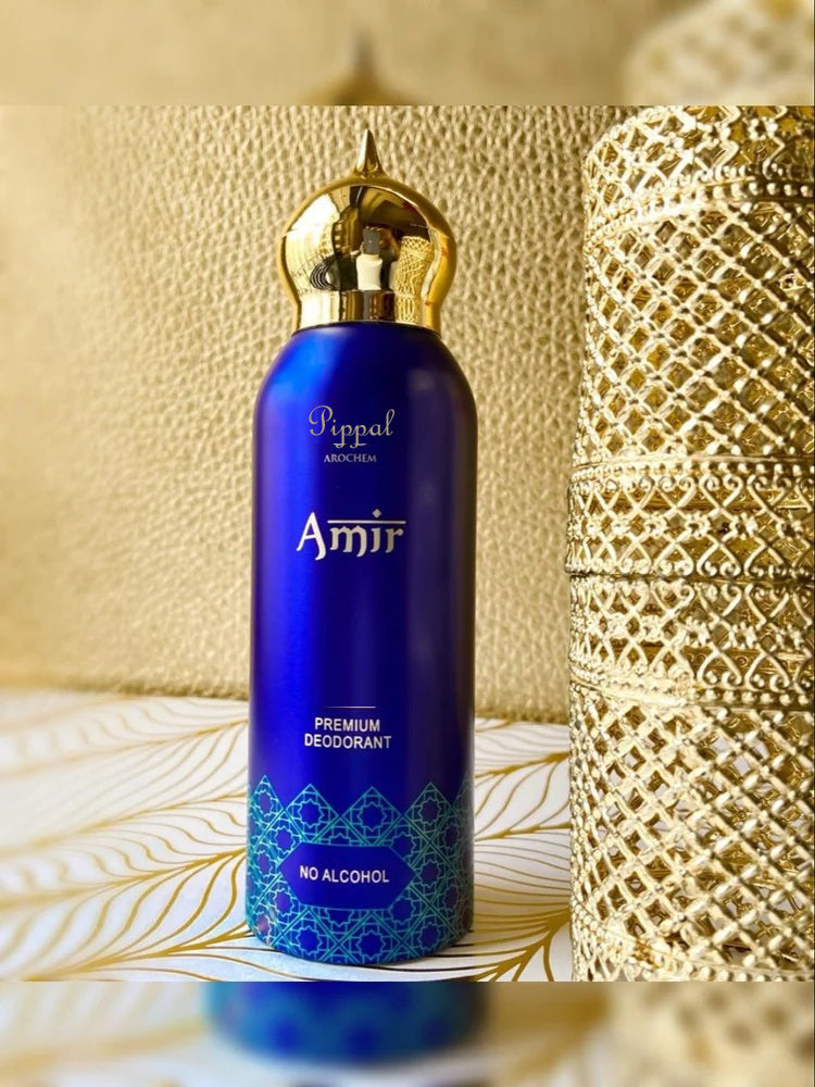 AMIR PREMIUM DEODORANT No Alcohol 200 Ml AWATIF 9 ML (Pack of 1)