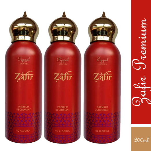 Zafir PREMIUM DEODORANT No Alcohol 200 Ml (Pack of 3)