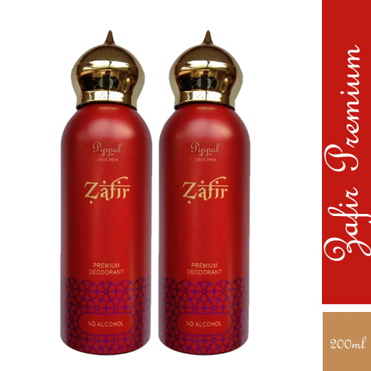 Zafir PREMIUM DEODORANT No Alcohol 200 Ml (Pack of 2)