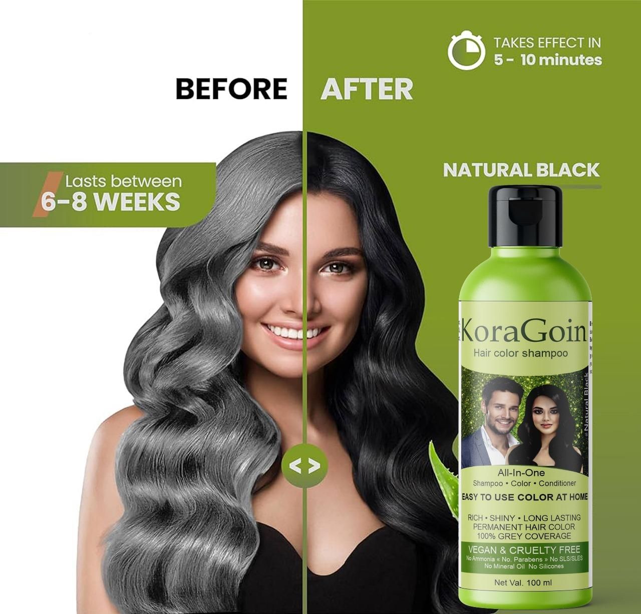 Kora Goin Hair Color Shampoo 100ML