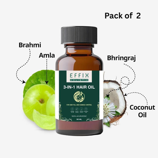 3 in 1 Hair Oil - 50ML (Pack of 2)
