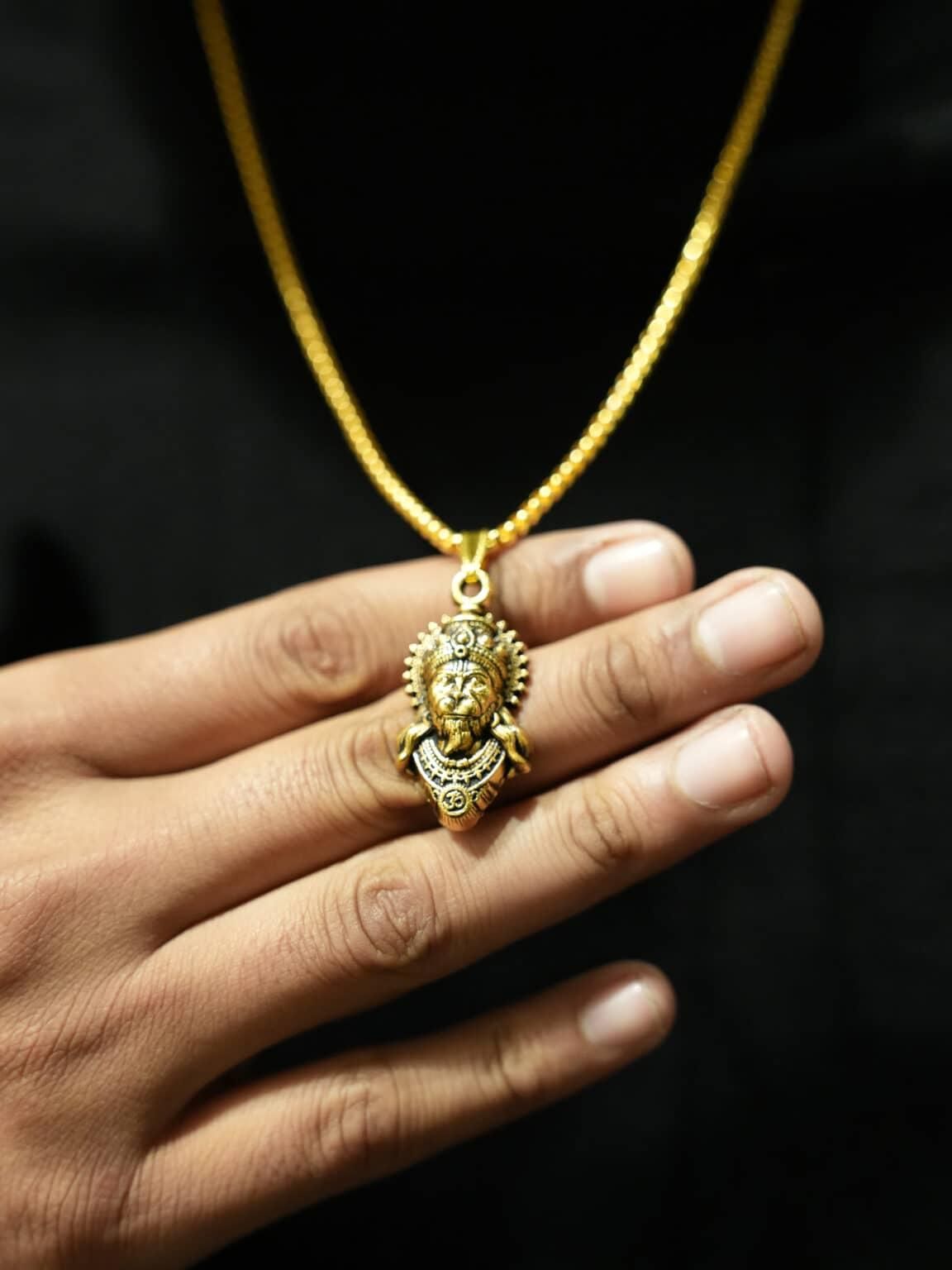 Lord Hanuman Pendant with Chain