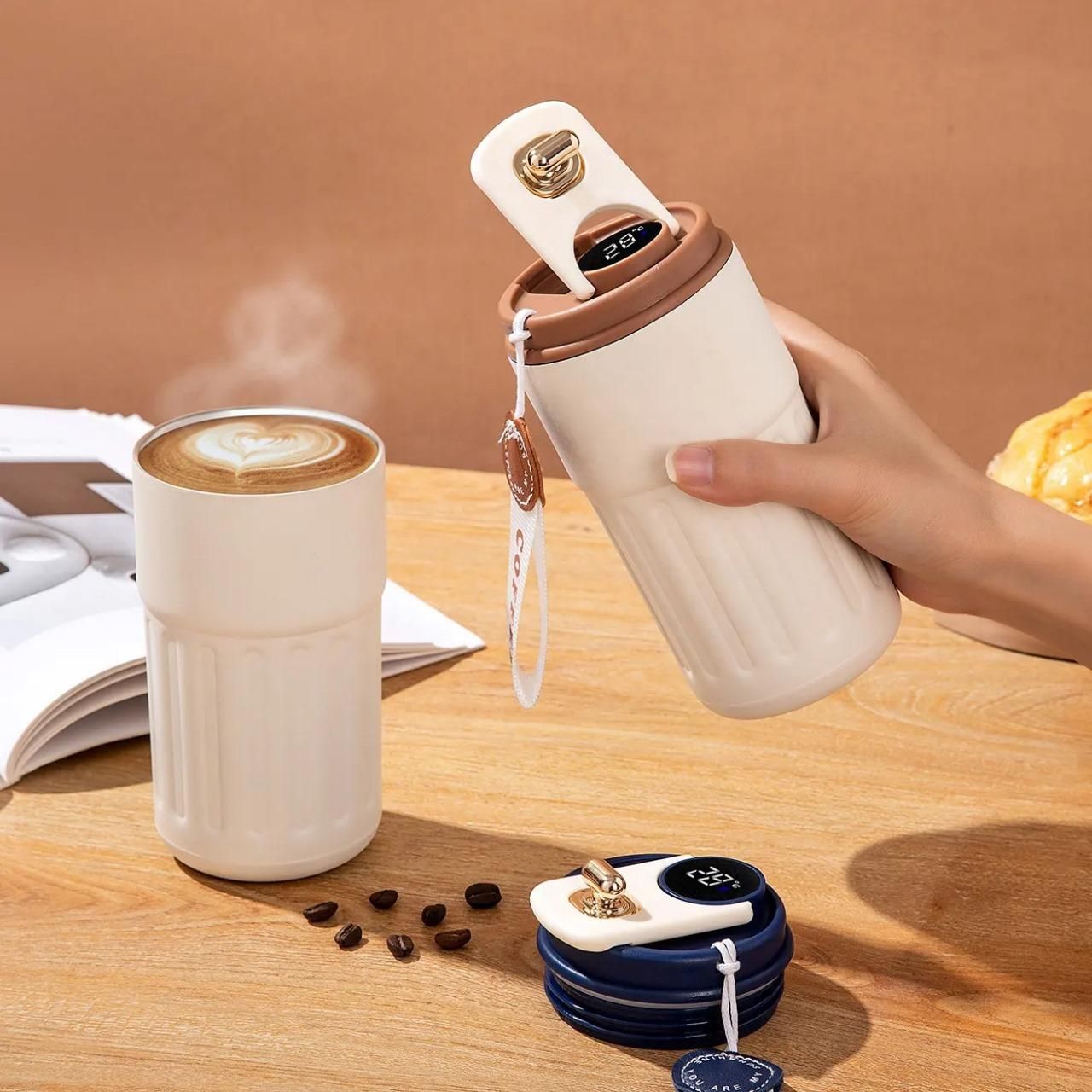 Stainless Steel Hot and Cold Vacuum Insulated Temperature Display Coffee Mug