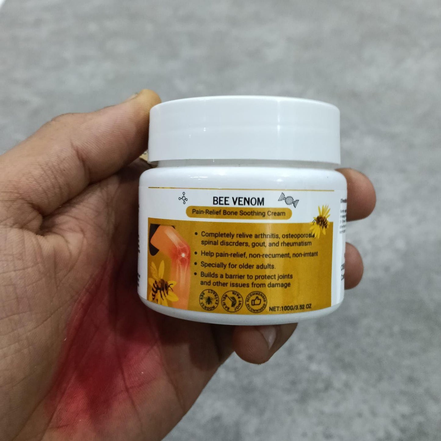 Bee Venom Pain Relief Bone Soothing Cream 100gm Each (Pack of 2)