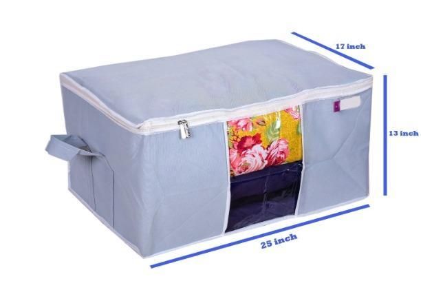 Storage Bag-UnderBed Blanket Storage Bag Covers With Handles(Set of 2)