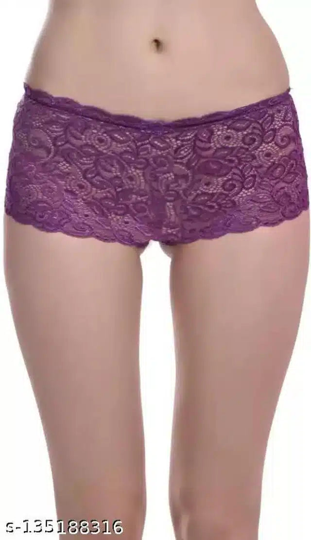 Net Briefs for Women (Purple, L)
