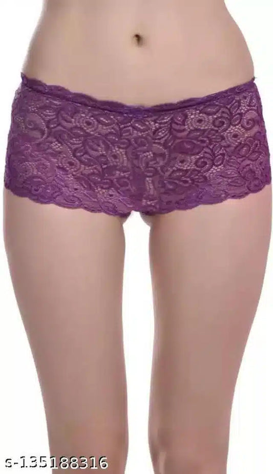 Net Briefs for Women (Purple, L)