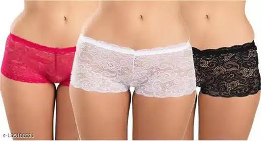 Net Briefs for Women (Multicolor, 9XL) (Set of 3)