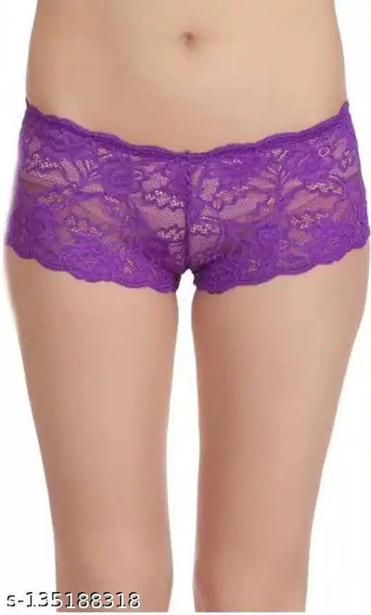 Net Briefs for Women (Purple, 5XL)