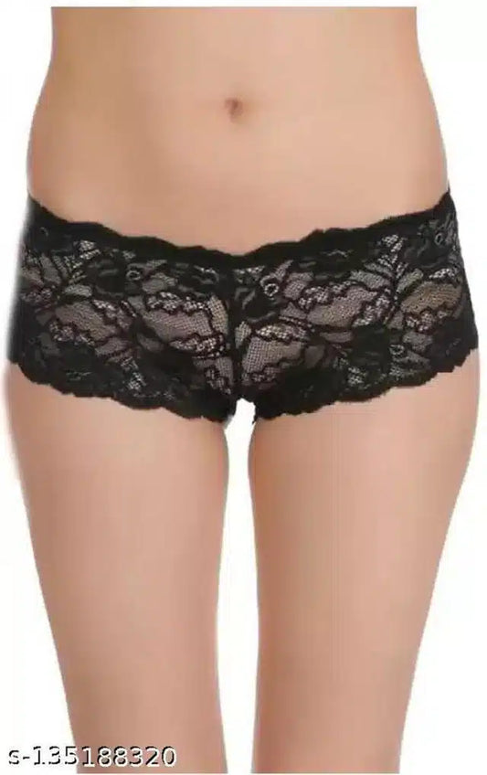 Net Briefs for Women (Black, 5XL)